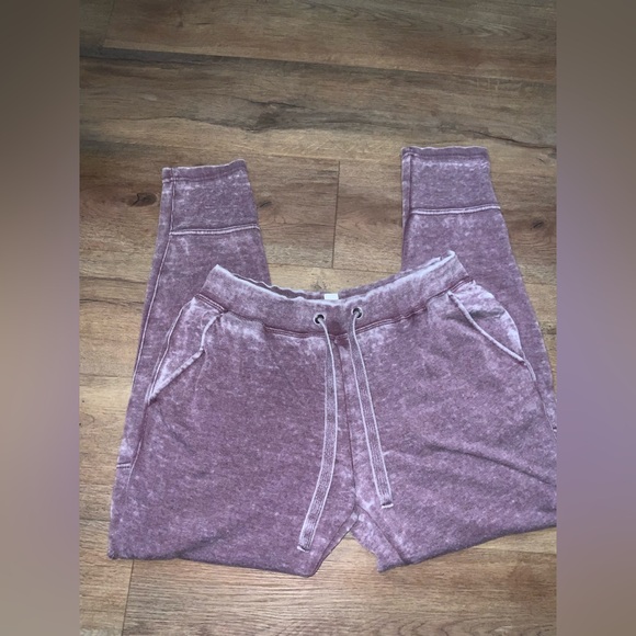 Comfy Preloved Green Tea Marbled Lavender Lounge Joggers Sz L - Picture 9 of 12